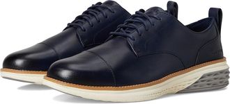 Cole Haan Grand Hurrion Cap Toe Oxford Mens Lace-up Boots Midnight Moon/Ivory/Sleet : 10.5 D - Medium, Leather