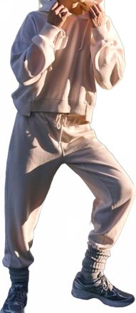 Free People Undefeated Sweatshirt And Pants Set In Ivory