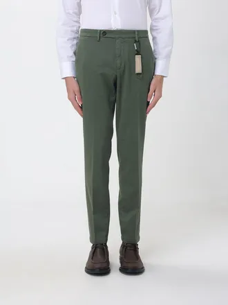 Manuel Ritz Pantaloni chino in cotone stretch slim fit con charm logato