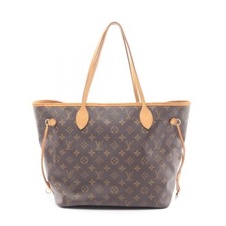 Louis Vuitton Brown Coated Canvas Leather Tote Bag (Pre-Owned)