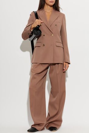 Golden Goose Wool Wide-leg Trousers, Womens, Pink
