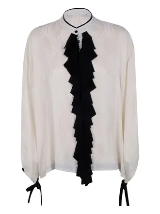 Ibrigu Kimono Shirt With Ruffles