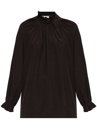 Victoria Beckham Blusa drappeggiata - Marrone