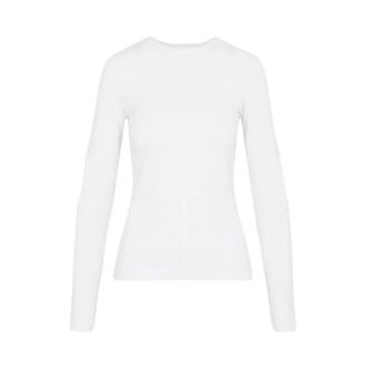 Givenchy Long Sleeve Tops, female, White, Size: XS Long Sleeve Seamed Top