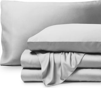 Bare Home Cooling Rayon Sheet Set - Split Head King in Cloud Grey at Nordstrom