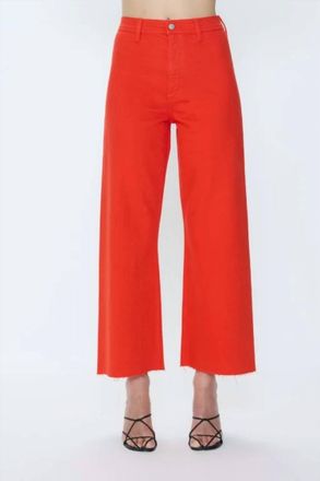 Pistola Denim Penny Crop High Rise Wide Leg Crop Jeans In Chili