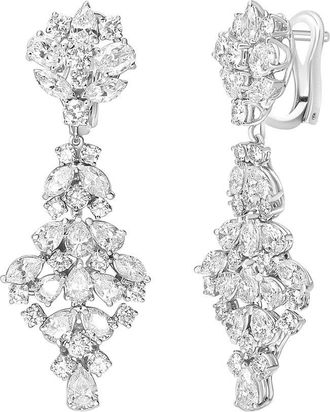 House of Brilliance Haus Of Brilliance 18K 9.50 Ct. Tw. Diamond Dangle Clip-On Earrings