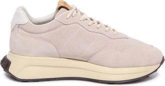 Hogan Italiaanse Veterschoenen met Memory Foam - Dames - Sneakers - Beige - 35 EU - Su&egrave;de - Schoenen