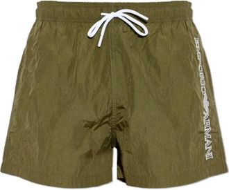 Emporio Armani Signature Boxer - Heren - Strandmode - Groen - L - Badmode