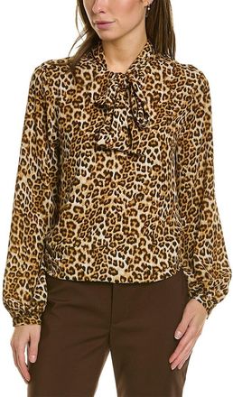 Pink Tartan Bow Tie Blouse