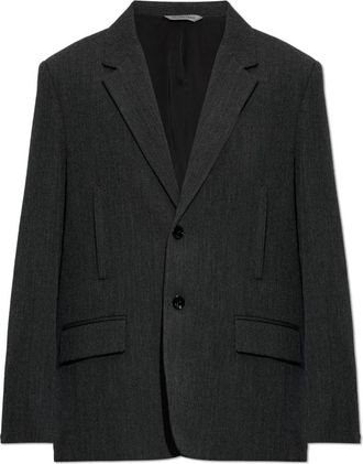 Balenciaga Enkelrijig wollen blazer - Heren - Blazers - Grijs - XL - Wol - Jassen