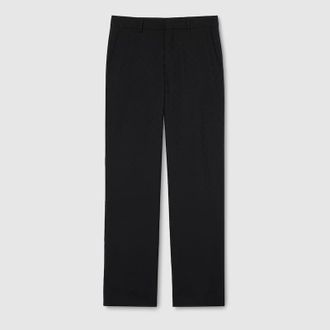 Gucci GG Wool Pants, Size 44, Black, Ready-to-wear