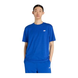 New Balance Training T-Shirts - Heren - Sportshirts - Blauw - L - Katoen - Fitness