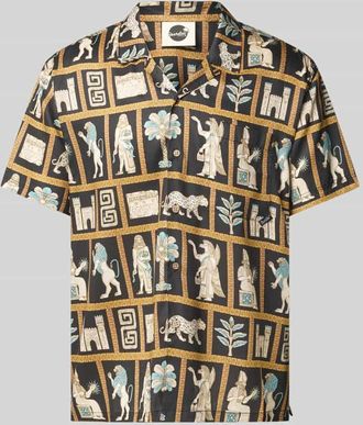 Boardies Regular Fit Freizeithemd mit Brusttasche Modell Mesopotamia in Black, Größe XXL