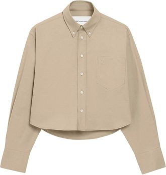 Ami Katoenen Shirt - Dames - Blouses & Shirts - Groen - Maat: M Katoen