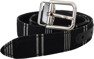 Dolce & Gabbana Prachtige Riem - Dames - Riemen - Zwart - ONE Size - Katoen - Accessoires