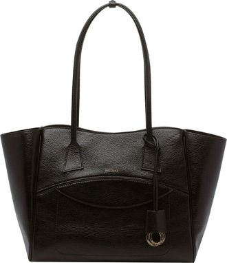 Hidesins Soft Calf Leather Magnetic Closure Tote Bag