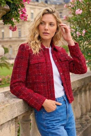 Roman Luxury Boucle Textured Jacket
