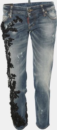 Dsquared2 Blue Denim Embellished Jeans