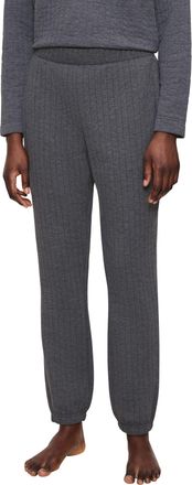 Triumph Loungehose TRIUMPH Cozy Comfort Trouser Quilted 01, Damen, Gr. 36, N-Gr, grau (dunkelgrau melange), Steppware, Obermaterial: 97% Polyester, 3% Elastha