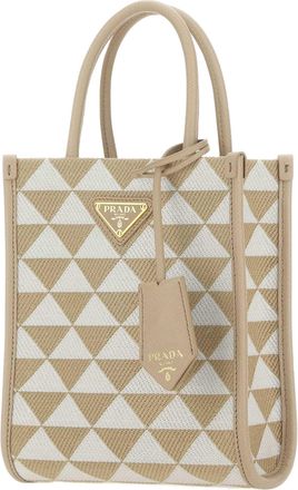 Prada Womens Embroidered Fabric Micro Symbole Handbag Multicolor Borse A Mano Bag