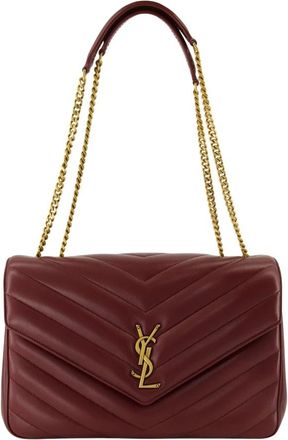 Saint Laurent Loulou Large - Dames - Schoudertassen - Rood - ONE Size - Leer - Tassen
