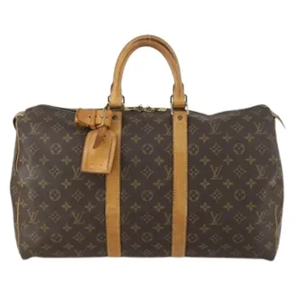 Louis Vuitton Pre-owned Weekend Bags, unisex, Brown, Size: ONE SIZE Pre-owned Vintage Canvas Weekend Bag