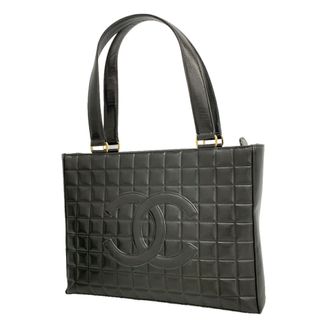 Chanel Black Leather Tote Bag (Pre-Owned)