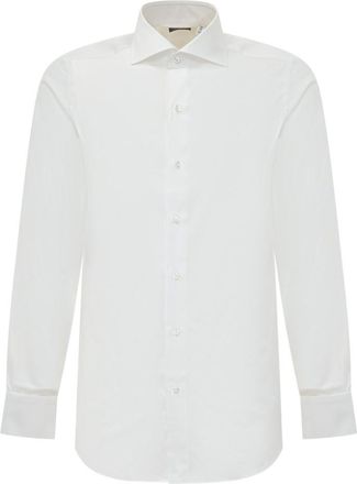 Finamore White Regular Solid Shirt