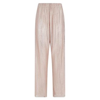 Alberta Ferretti Alberta Ferretti, Wide Trousers, female, Pink, Size: S Micro Rhinestone Pant