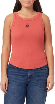 C&C California Embroidered Ribbed Tank in Cranberry at Nordstrom Rack, Size X-Large
