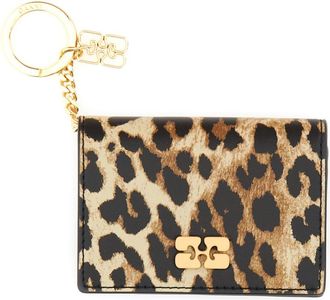 Ganni Animal Motif Recycled Leather Card Case - Multicolor