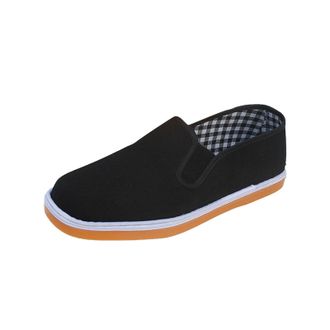 Generic Slip On Shoes for Men Old Beijing Breathable Cloth Shoes Flat Trainers Orthopedic Walking Shoe Black Canvas Shoe Tai Chi Trainers Zero Drop Trainer Lo