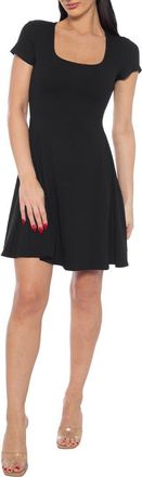 Bebe Rib Fit & Flare Dress in Black at Nordstrom Rack, Size X-Small