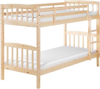 Beliani Beliani - Litera Para Ni&ntilde;os Dormitorio Infantil Madera De Pino Clara 90x 200 Cm Revin