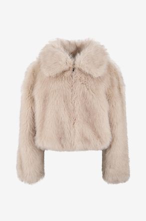 Frankie Shop Kurzer Mantel aus flauschigem Kunstpelz Hope