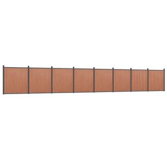 Berkfield Home Fence Panel Brown 1391x186 cm WPC