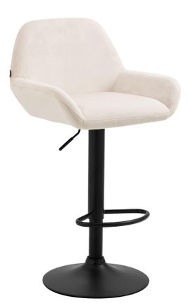 Clp Taburete De Cocina Braga En Terciopelo Crema Negro