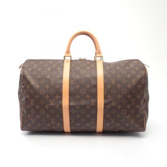 Louis Vuitton Brown Coated Canvas Pvc Monogram Leather Boston Bag (Pre-Owned)