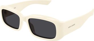 Saint Laurent SL 809 005 Mens Sunglasses White Size 55 - Free RX Lenses - Free RX Lenses