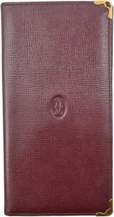 Cartier Vintage Wallets, unisex, Red, ONE SIZE, Pre-owned Leather Wallet