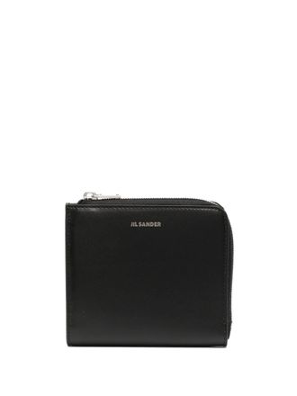 Jil Sander Black Portafoglio Zip Around Wallet