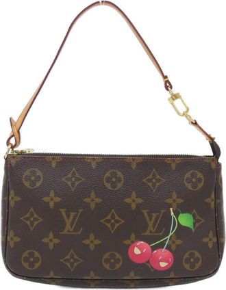Louis Vuitton Monogram Cherry Marron Monogram Cherry Monogram Pochette Pouch (Pre-Owned)
