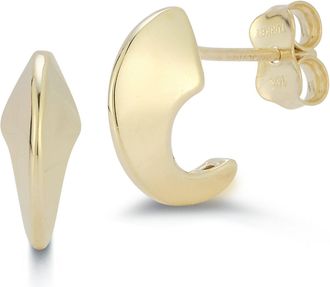 Ember Fine Jewelry 14K Gold Bold Crescent Small Hoops