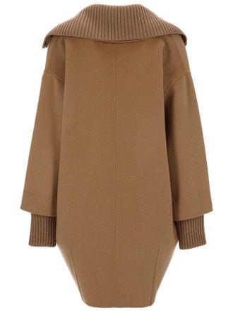 P.A.R.O.S.H. Wool Trench Coat - Beige