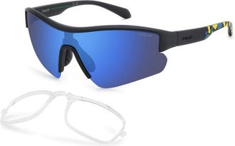 Polaroid PLD 7061/CI/S with RX Insert Polarized 003/5X Mens Sunglasses Black Size 99