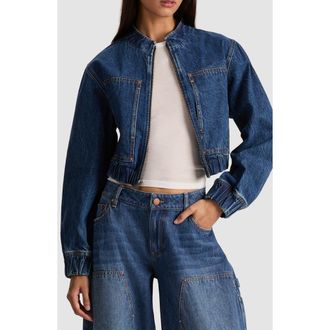 Alice & Olivia Mateo Denim Carpenter Jacket in Cambria Vintage at Nordstrom Rack, Size X-Small