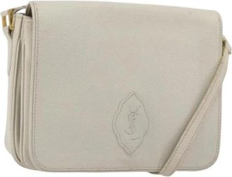 Saint Laurent Pre-owned Vintage Schoudertas - Dames - Vintage Schoudertas - Beige - ONE Size - Leer - Vintage