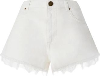 Pinko Pinko, Dames, Korte broeken, Wit, Maat: W31 Denim