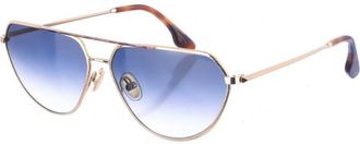 Victoria Beckham Womens Metal sunglasses with rectangular shape VB221S women - Dark Blue - One Size